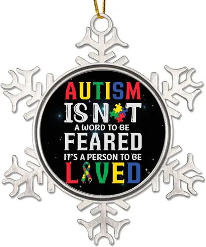 Miniatura 14 de Adornos de decoración de árbol, Comportamiento es comunicación, adornos para autismo, decoraciones de conciencia sobre el autismo, decoraciones
