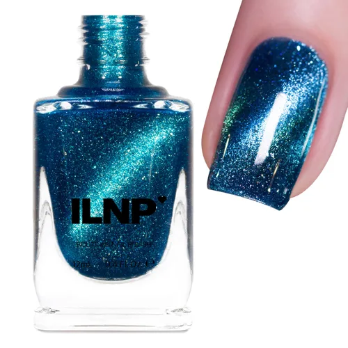 Miniatura 8 de ILNP Elsa - Esmalte de uñas holográfico resplandeciente azul claro helado
