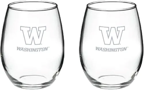 Miniatura 33 de RFSJ Juego de 2 copas de vino o bebidas con logotipo de Satin Frost (Harvard)