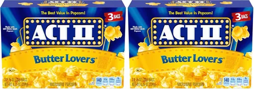 Miniatura 12 de Act II, Palomitas de maíz para microondas, amantes de la mantequilla, 2.75 onzas (paquete de 3)