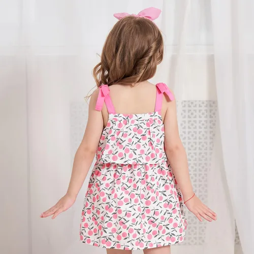 Miniatura 2 de Sosomi Vestido sin mangas para niña pequeña, vestido de niña 6M-5T, vestido floral para niñas pequeñas, vestido de verano para niñas, vestidos