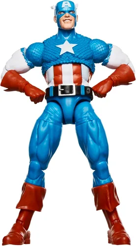 Miniatura 7 de Marvel Legends Series Capitán América, Avengers Retro Marvel Comics Secret Wars Figura de acción coleccionable de 6 pulgadas con escudo