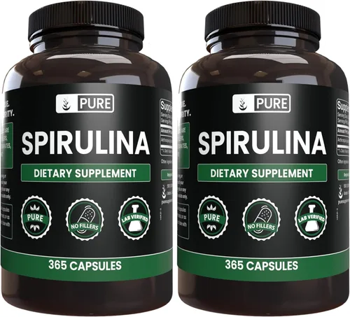 Miniatura 8 de Pure Original Ingredients Espirulina (365 cápsulas) sin magnesio o rellenos de arroz, siempre pura, verificada por laboratorio