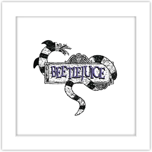 Miniatura 10 de Trends International Gallery Pops Beetlejuice - Póster de pared con logotipo de gusano de arena, 12.00 x 12.00 pulgadas, versión de marco negro
