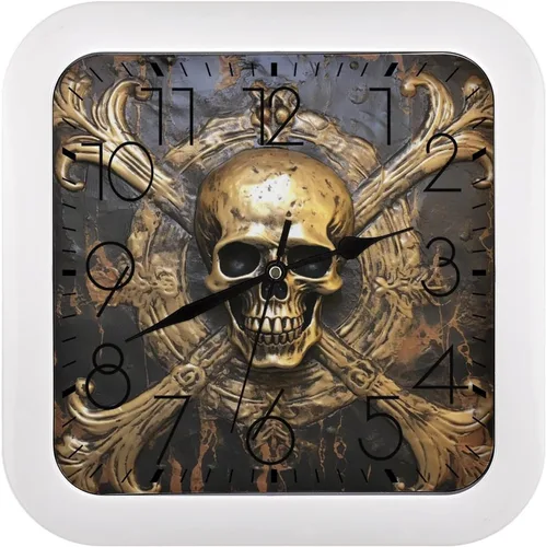 Miniatura 15 de 10" Square Modern Wall Clock,Different Heart Patterns Print Kitchen Clocks Wall Battery Operated,Silent Non Ticking Unique Funny Cute Wall Clock for