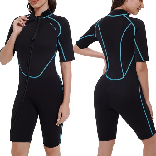 Miniatura 9 de OMGear Traje de neopreno para hombres y mujeres, 0.118 in, cuerpo completo, protección UV, una pieza, manga larga, trajes de buceo, traje de baño