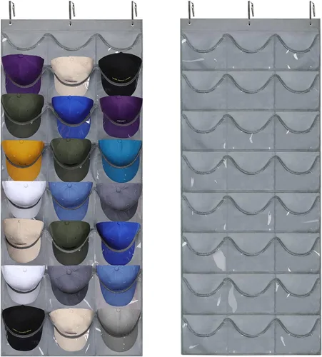 Dofilachy Perchero para sombreros – Organizador de sombreros – Percheros para gorras de béisbol, soporte visible para sombreros – Estante de béisbol