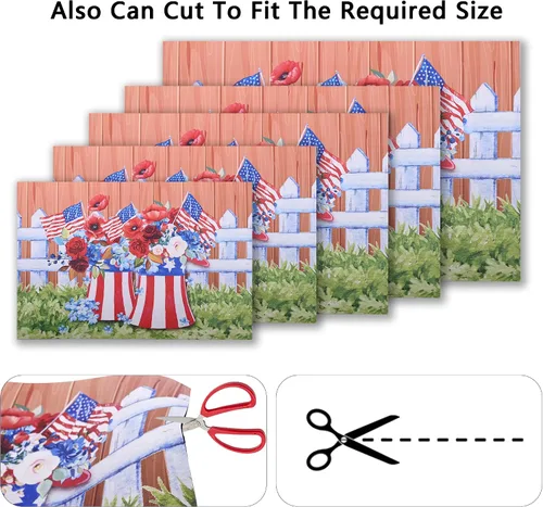 Miniatura 4 de Alfombrilla de secado de platos con bandera estadounidense del 4 de julio, almohadilla seca de silicona absorbente para cafetera, estante de platos