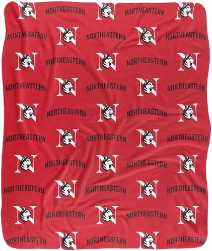 Miniatura 2 de Northeastern University - Manta de 50 x 60 pulgadas, diseño de logotipo, tacto sedoso, manta de sherpa súper suave Universidad del Noreste