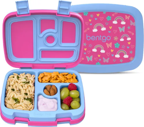 Miniatura 11 de Bentgo Kids Prints - Lonchera de 5 compartimentos estilo bento, a prueba de derrames, porciones de tamaño ideal para niños de 3 a 7 años, duradera