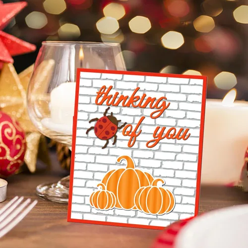Miniatura 9 de INFUNLY Valla de pared de ladrillo con troquel de palabras y troqueles de feliz cumpleaños para hacer tarjetas, álbumes de recortes y decoración