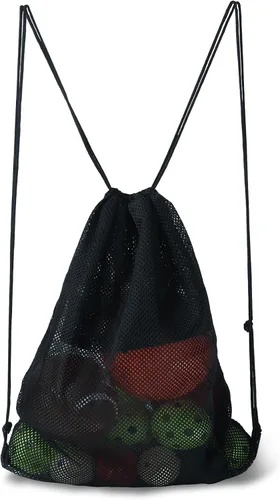 Miniatura 23 de GSE Games & Sports Expert Bolsa de malla con cordón para béisbol, pelotas de pickleball, pelotas de golf, gimnasio, equipo de natación, lavandería