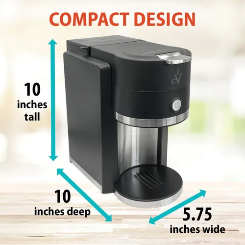 Miniatura 6 de Café Valet Barista - Cafetera de una sola porción, compatible con cápsulas de café K-Cup, diseño compacto