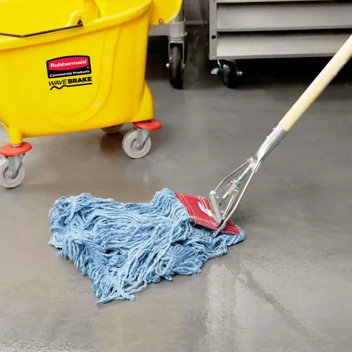 Miniatura 2 de Rubbermaid Commercial Products Super Stitch - Trapeador húmedo grande de mezcla de 24 onzas, diadema de 5 pulgadas, azul, para limpieza de uso