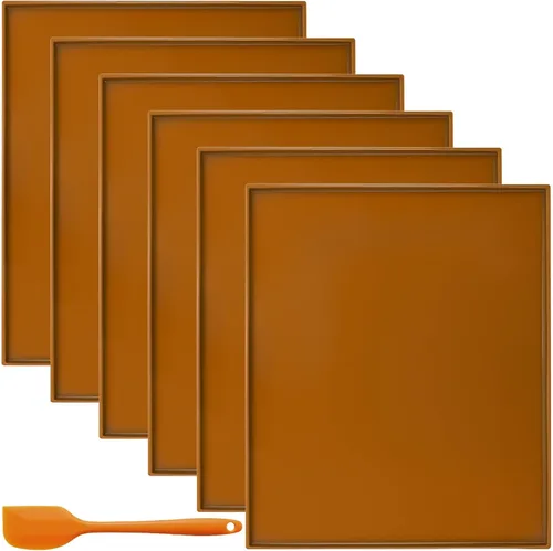 6 bandejas deshidratadoras de silicona compatibles con Cosori CP267-FD, bandejas antiadherentes de cuero de frutas para deshidratador con raspador