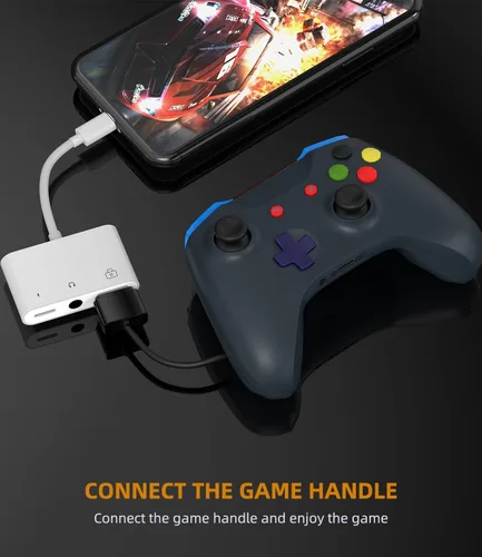 Miniatura 2 de Auriculares de 0.138 in a conector Lightning Cargador USB AUX 3 en 1 Cable Dongle Iphone Audio OTG Adaptador para Apple 14 13 12 11 Pro Max Xr X 8 7