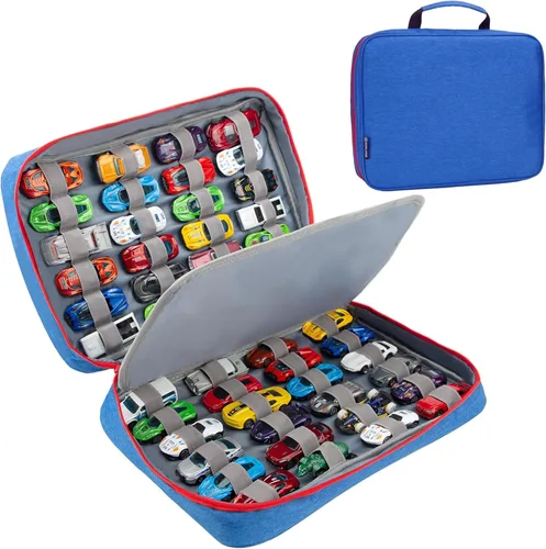 Estuche organizador de almacenamiento para automóvil para 48 vehículos, funda de transporte portátil de colección fundida a presión a escala 1:64