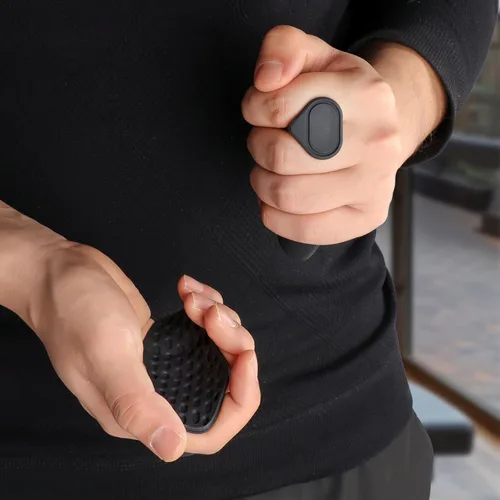 Miniatura 2 de Puños de entrenamiento antideslizantes: guantes protectores de mano ergonómicos de goma para levantamiento de pesas, dominadas, entrenamiento