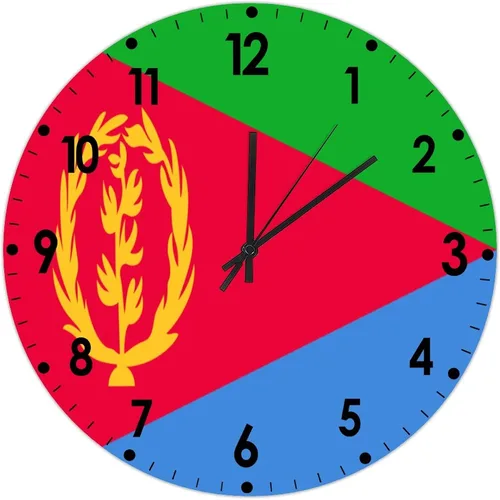 Miniatura 85 de Cheyan Reloj de pared con bandera de Canadá de 12 pulgadas, silencioso, sin tictac, de PVC, funciona con pilas, reloj redondo decorativo, regalo