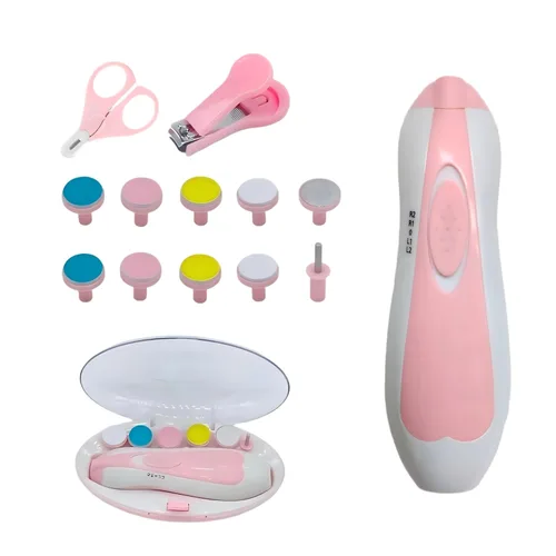 Miniatura 8 de Lima de uñas para bebé con kit de cortaúñas eléctrico seguro para recién nacidos, niños y niños pequeños, cuidado de los dedos de los pies