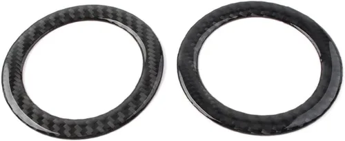 Miniatura 3 de Anillo de altavoz estéreo de fibra de carbono real para puerta trasera, decoración de sonido para Jeep para Grand Cherokee 2011-2021, para Dodge