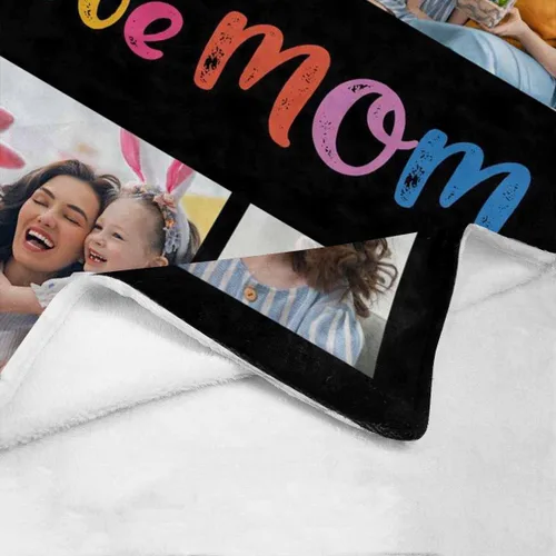 Miniatura 3 de InterestPrint Regalos personalizados para mamá, manta personalizada con fotos y fotos familiares, regalos de cumpleaños para el día de la madre