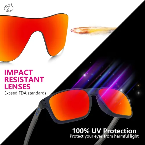 Miniatura 3 de EZReplace Lentes de repuesto para gafas de sol Oakley Holbrook OO9102 (Lentes polarizadas)
