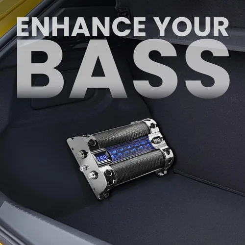 Miniatura 2 de BOSS Audio Systems CAP8 - Condensador de coche – 8 farad, almacenamiento de energía, graves mejorados desde estéreo, tono de polaridad inversa