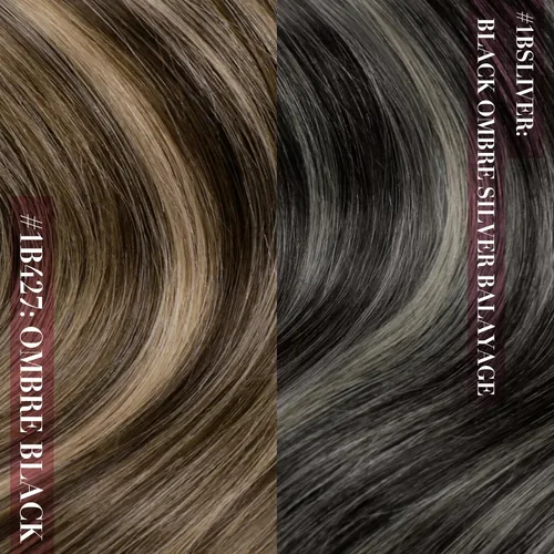 Miniatura 6 de YoungSee Extensiones de cabello humano real con clip, de 20 pulgadas, color negro a marrón con rubio, extensiones de cabello Remy lacio, añade