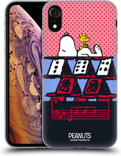 Miniatura 392 de Head Case Designs Funda de gel con licencia oficial de Peanuts Snoopy & Woodstock Halfs and Laughs [protección de grado militar] compatible