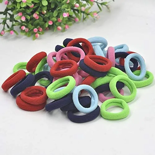 Miniatura 9 de Accesorios para el cabello para niñas y niños, bandas de goma para cola de caballo, bandas elásticas para el cabello (negro)