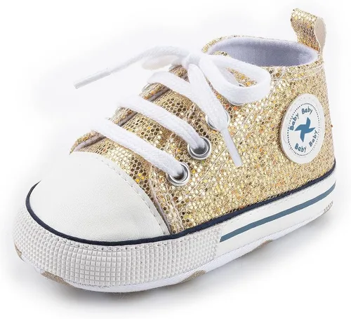 Miniatura 166 de Zapatos deportivos de lona de lona para bebés y niñas, suela antideslizante suave, suela antideslizante
