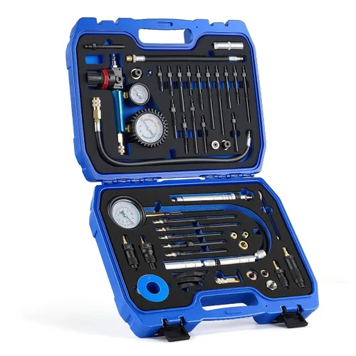 Orion Motor Tech Kit de prueba de compresión y fugas de 51 piezas para motores de gasolina y diésel, kit de prueba de fugas de cilindro con doble