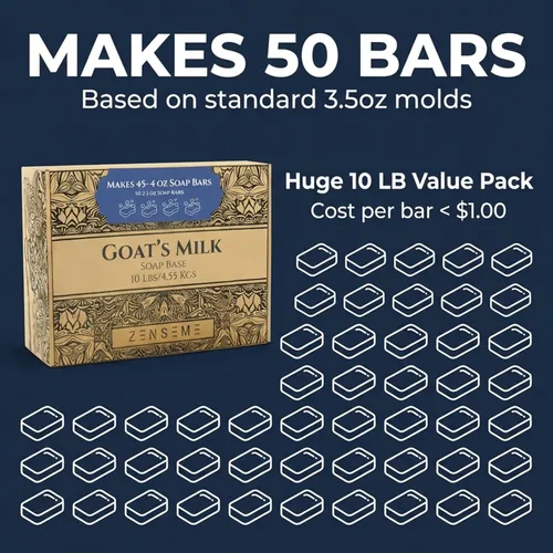 Miniatura 4 de Base de jabón de leche de cabra de 10 LBS Kit de suministros para derretir y verter para hacer jabón - Sin SLS/SLES y PEG Ingredientes orgánicos