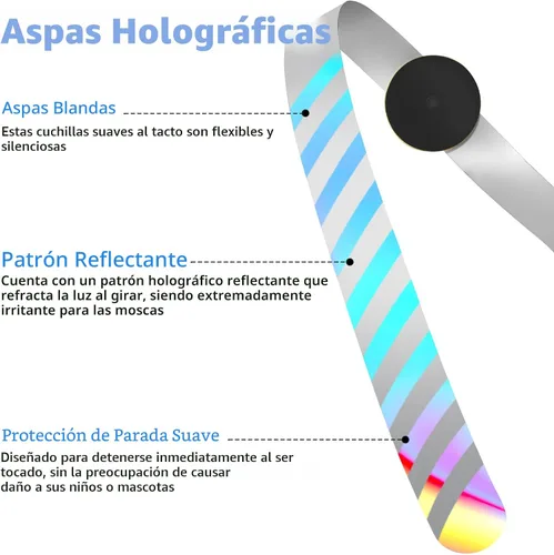 Miniatura 4 de Ventiladores Repelentes de Moscas para Mesas Recargables para Interiores y Exteriores para Mantener las Moscas Alejadas, Spinner de Mesa con Aspas