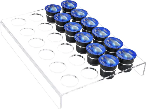 Kamehame Organizador de cajones K Cup, soporte plano para cápsulas de café para 24 cápsulas de café, compatible con K-Cup, soporte de almacenamiento