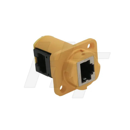 Miniatura 6 de 2sets Ethernet RJ45 conector impermeable hembra Socket Panel posterior montaje frontal (portador de cable)
