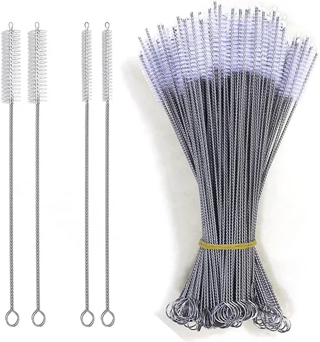 Paquete de 48 cepillos limpiadores de pipas extra largos de 9.3 pulgadas, cepillo de limpieza de popote para vaso, vaso para beber, botella y tubo,