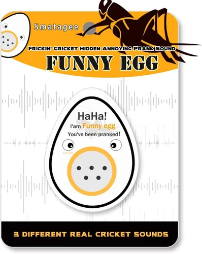 Smatagee Huevo Gracioso: Chiste Molesto Oculto de Grillo, Broma de Sonido Chirriante, Mini Bromas Ocultas, Elaborador de Ruidos para Adultos, Broma