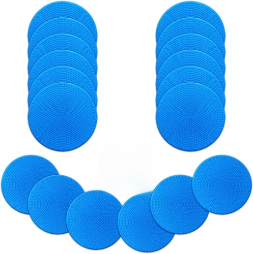 Miniatura 12 de Poly Spot Markers 4 inch/9 inch Non-Slip Rubber Agility Training Markers Floor Dots Flat Field Cones for Football, Soccer, Basketball, School