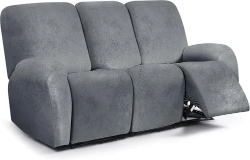 Miniatura 57 de ANARACHON Fundas para sillas reclinables con aspecto de cuero, funda elástica de 4 piezas, funda suave para silla reclinable, protector de muebles