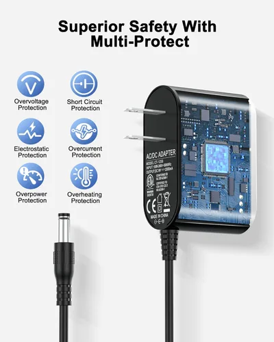Miniatura 7 de Cable de alimentación de 9 V para Bowflex Max Trainer compatible con Bowflex Max Trainer M5 M3 M7 M8 HVT máquina de cardio, cinta de correr