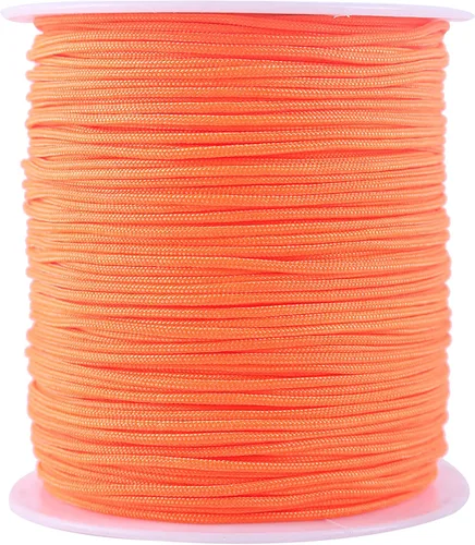 Miniatura 75 de KONMAY 1 rollo de cuerda de nailon para hacer pulseras de 150 yardas, trenzado de nailon Shamballa Macramé/cordón de cuentas de 0.4mm, cordón
