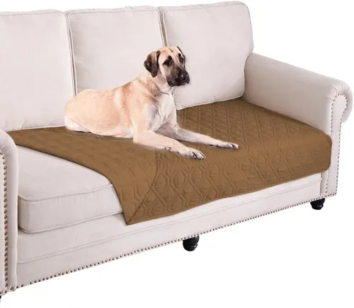 Miniatura 137 de Ameritex Funda Impermeable para Cama de Perro Manta para Mascotas para Muebles Cama Sillón Sofá Reversible Azul marino+azul piedra
