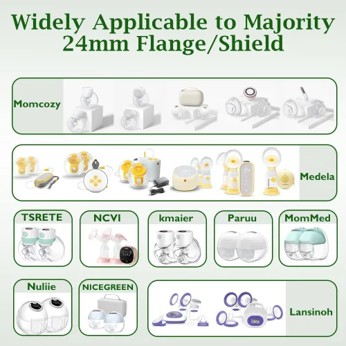 Miniatura 2 de Insertos de brida 17mm 6 piezas Compatibles con sacaleches portátiles Momcozy/Medela/eufy/Spectra/Medela/TSRETE/Lansinoh, para el escudo/brida