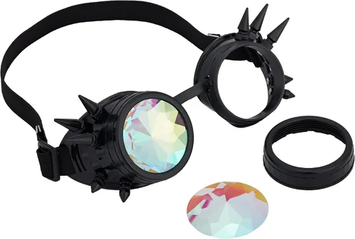 Miniatura 7 de Anteojos para fiesta con lentes de cristal diseño de caleidoscopioarco iris. Entrega en 3-5 días.