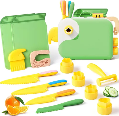 Juego de Cocina para Niños Pequeños con Caja de Almacenamiento - Juego de Cocina para Niños, Material PP Seguro, Herramientas de Cocina Montessori