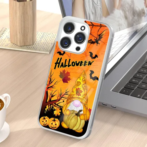 Miniatura 6 de Fundas divertidas para teléfono con diseño de calabazas de Halloween, color naranja, para mujeres y niñas, regalos para iPhone 11, 12, 13, 14, 15