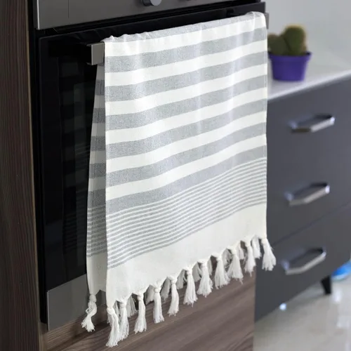 Miniatura 3 de Clotho Paquete de 4 toallas de mano turcas para baño y cocina, 100% algodón de 16 x 38 pulgadas, juego de 4 toallas decorativas, de secado rápido