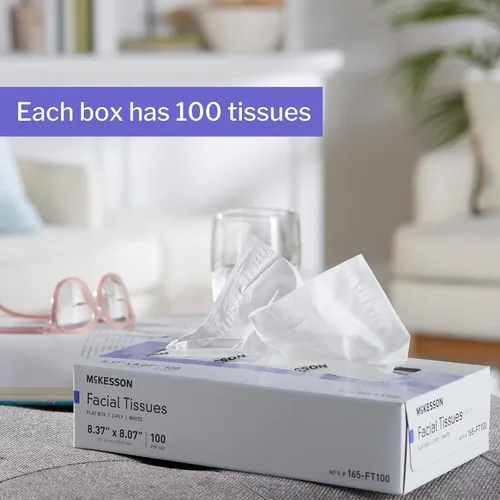 Miniatura 5 de McKesson Cajas de pañuelos faciales [100 unidades] tejido, 2 capas